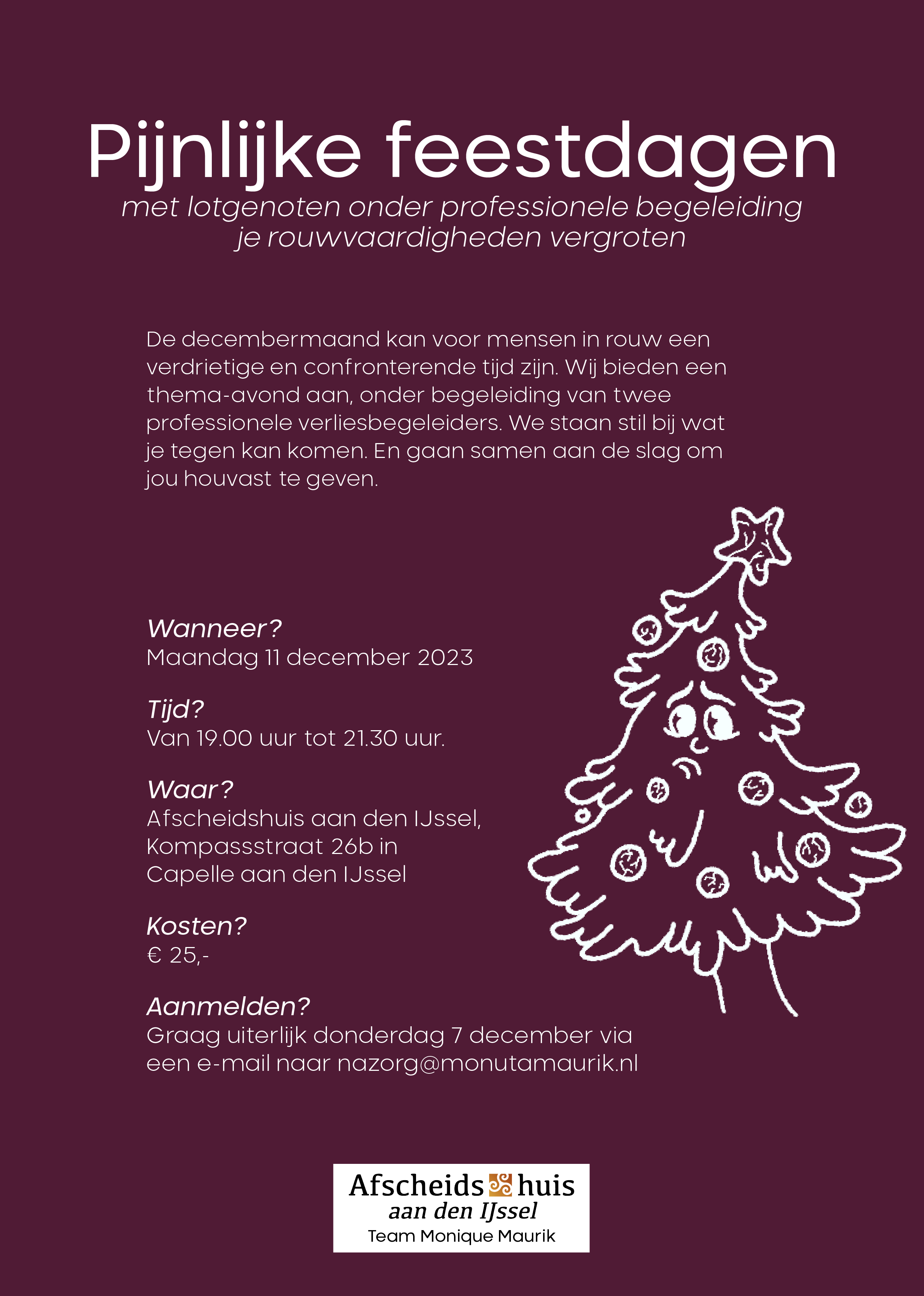 Pijnlijke feestdagen - Flyer